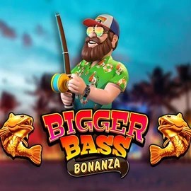 Bigger Bass Bonanza slot logo by Pragmatic Play at Mostbet Casino