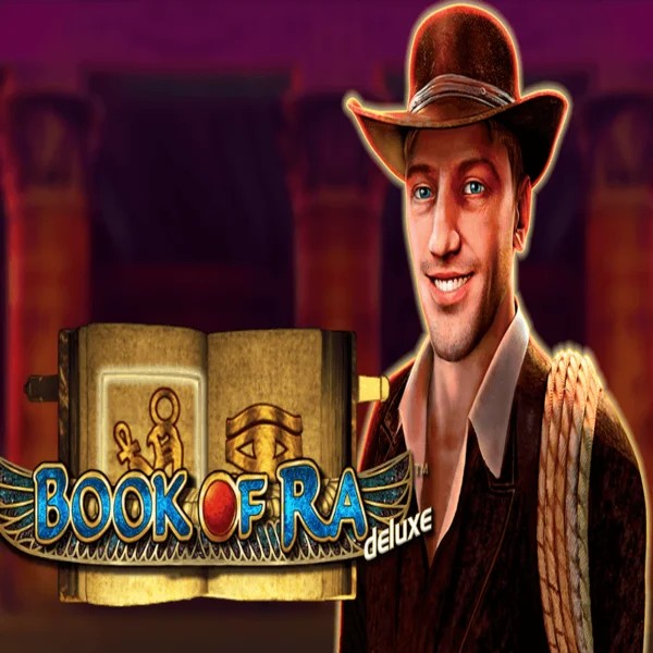 Book of Ra Deluxe by Novomatic, showcased at mostbet-pl.click – game logo