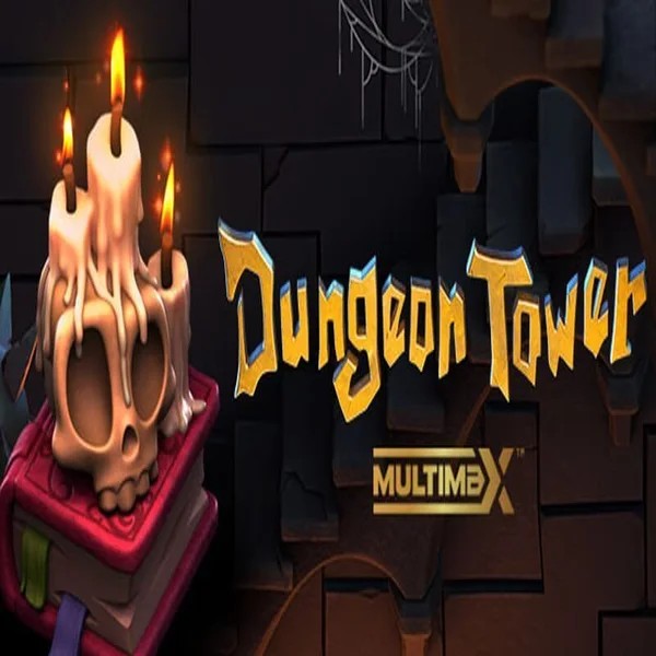 Dungeon Tower slot logo by Peter & Sons at Mostbet Casino